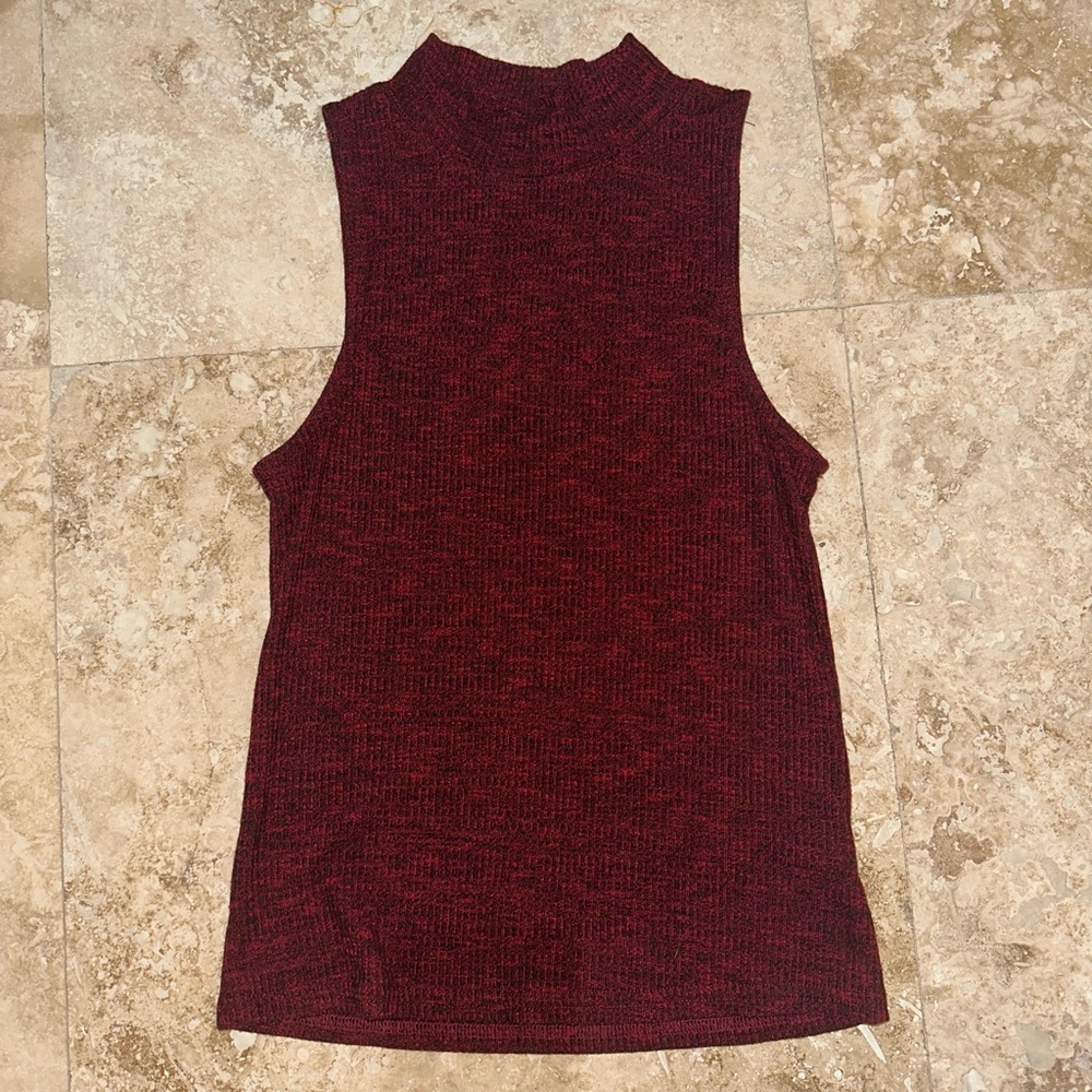 Iris Burgundy Sleeveless Tank Top